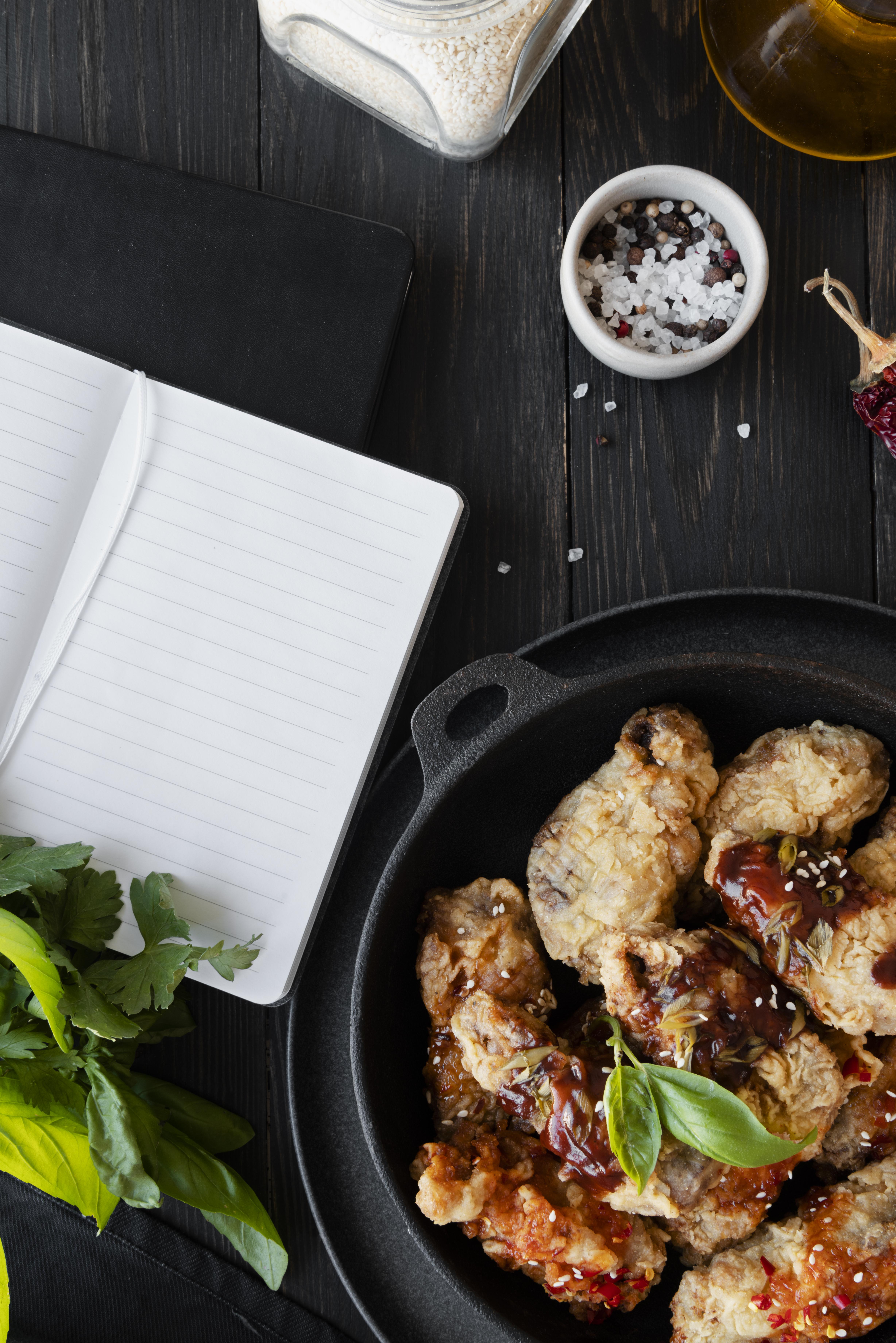 top-view-recipe-book-still-life-concept